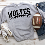 Wolves Black Football Arched Digital Download