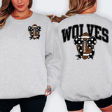 Wolves Black Football Arched Team Bow Digital Download