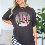 Wolves Maroon/Light Gray Baseball Halftone Digital Download