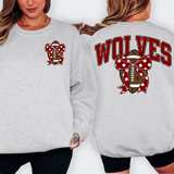 Wolves Maroon Football Arched Team Bow Digital Download
