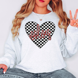 Wolves Retro Checker Heart Digital Download