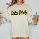 Yellow Jackets Crackle Cursive Teams Digital Download