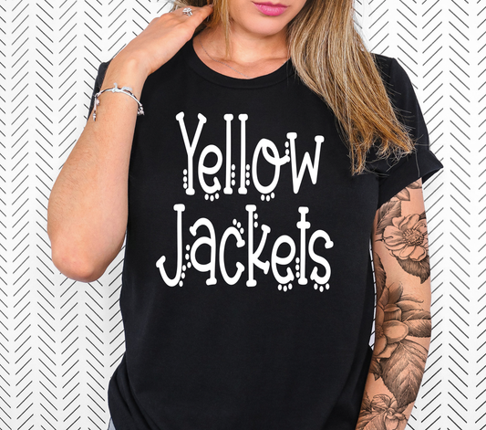 Yellow Jackets Dotted Doodle PNG Digital Download