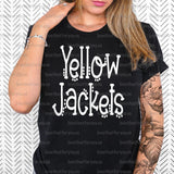 Yellow Jackets Dotted Doodle Digital Download