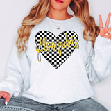 Yellow Jackets Retro Checker Heart Digital Download