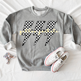 Yellow Jackets Retro Bolt Black & White Checker Teams Digital Download