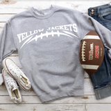 Yellow Jackets White Football Arched Digital Download